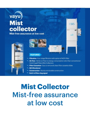 Oil Mist Collector Mist Free Assurance at Low Cost SFS